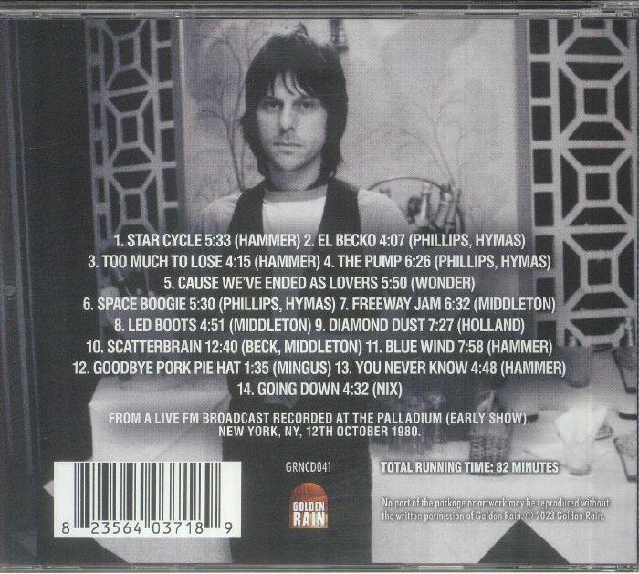 Jeff BECK - New York 1980: The Classic Palladium Broadcast CD At Juno ...