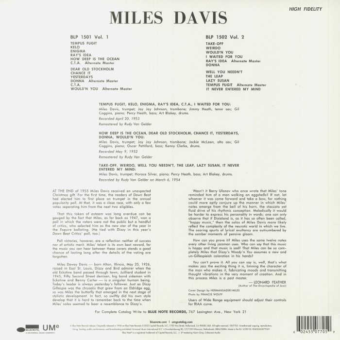 Miles DAVIS Volume 1 (Classic Vinyl Series) Vinyl at Juno