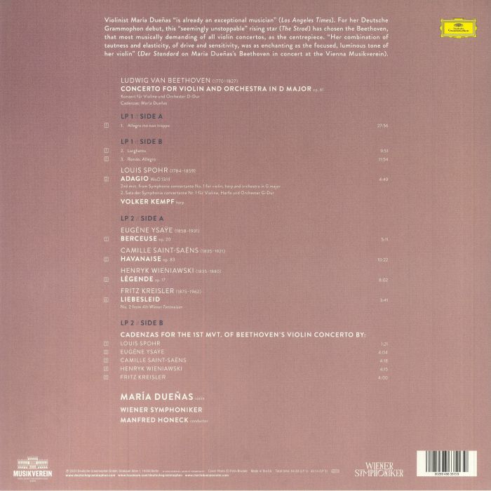 DUENAS, Maria/WIENER SYMPHONIKER/MANFRED HONECK - Beethoven & Beyond