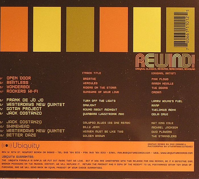 VARIOUS - Rewind! Original Classics Reworked Remixed Re-Edited & Rewound 