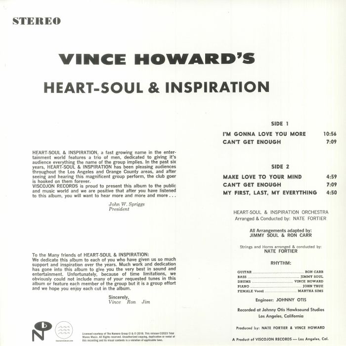 HEART SOUL & INSPIRATION - Heart Soul & Inspiration (reissue)