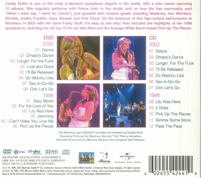 Candy DULFER Live At Montreux 2002 CD at Juno Records.