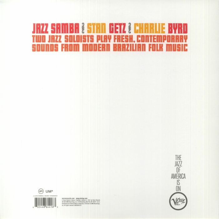 Stan GETZ/CHARLIE BYRD - Jazz Samba (Acoustic Sounds Series)