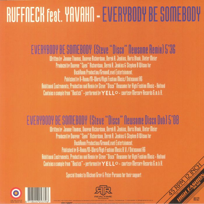 RUFFNECK feat YAVAHN - Everybody Be Somebody