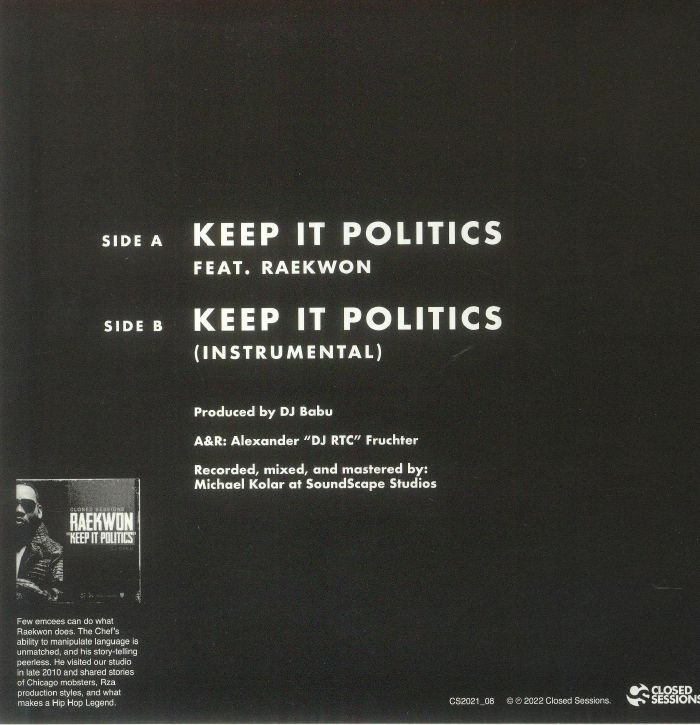Raekwon & DJ Babu / Keep It Politics Raekwon & DJ Babu / Keep It Politics