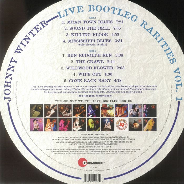 WINTER, Johnny - Live Bootleg Rarities Volume One