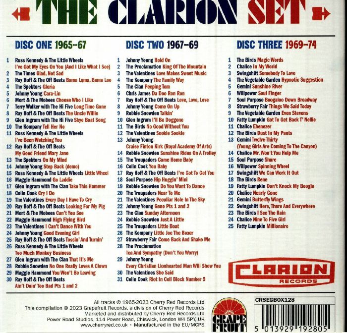 VARIOUS - The Clarion Set
