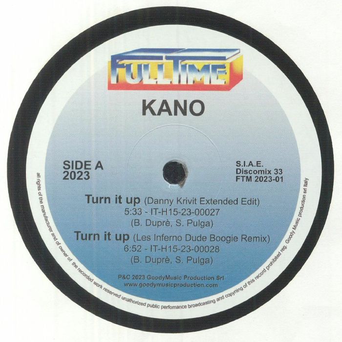 Kano / Turn It Up (Danny Krivit, Les Inferno, FrescoEdits, Dr Packer Remixes)