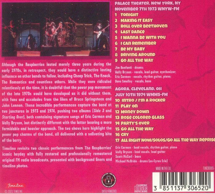 The RASPBERRIES Live 19731974 CD at Juno Records.