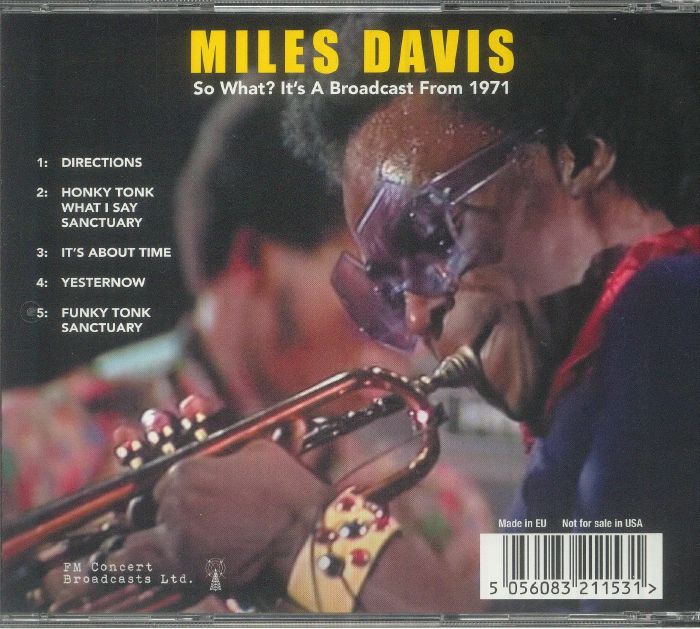 Miles davis so what it s a broadcast from 1971 cd at juno records 