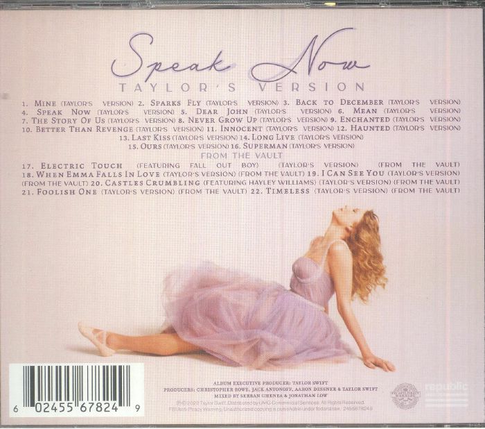 SWIFT, Taylor - Speak Now (Taylor's Version)
