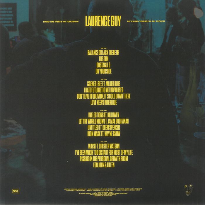英2LP Laurence Guy Living Like Theres No Tomorrow But Killing Yourself LLTNTKP001LPEX Accidental Pieces /00520 Laurence GUY - Living Like There's No Tomorrow But Killing