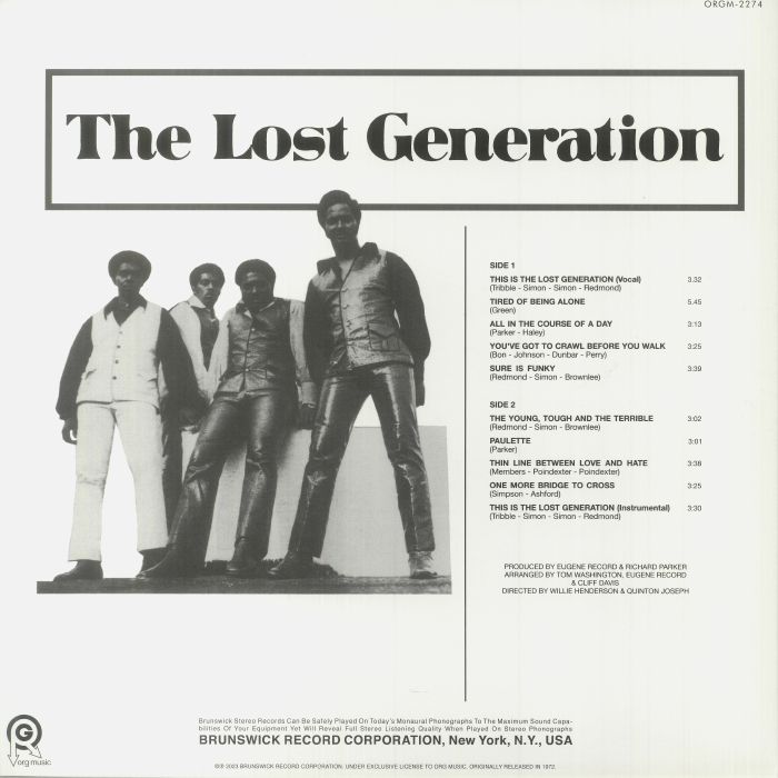 LOST GENERATION, The - Young Tough & Terrible