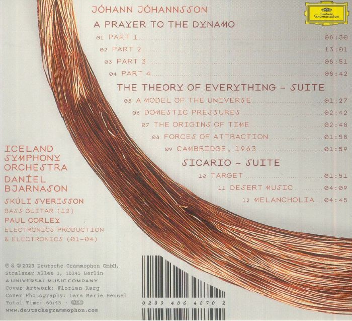 JOHANNSSON, Johann/DANIEL BJARNASON/ICELAND SYMPHONY ORCHESTRA - A Prayer To The Dynamo: Part I