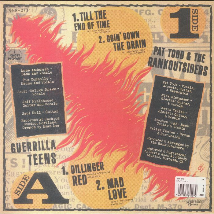 TODD, Pat & THE RANKOUTSIDERS/GUERILLA TEENS - Split