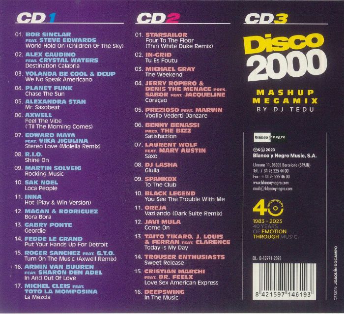 DJ TEDU/VARIOUS - Disco 2000 CD at Juno Records.