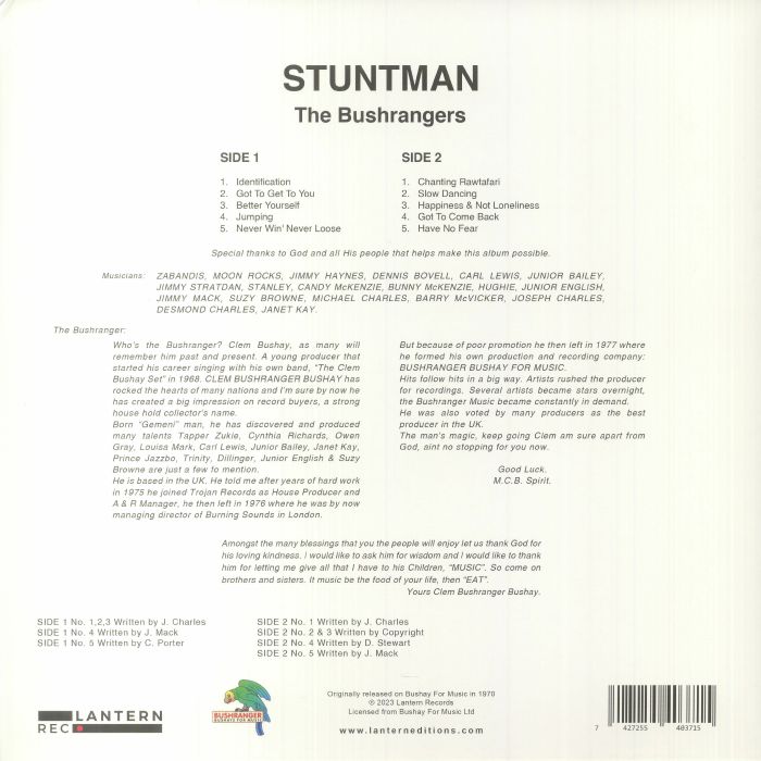 BUSHRANGERS, The - Stuntman (reissue)
