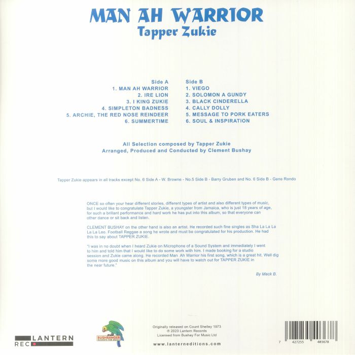 TAPPER ZUKIE - Man Ah Warrior