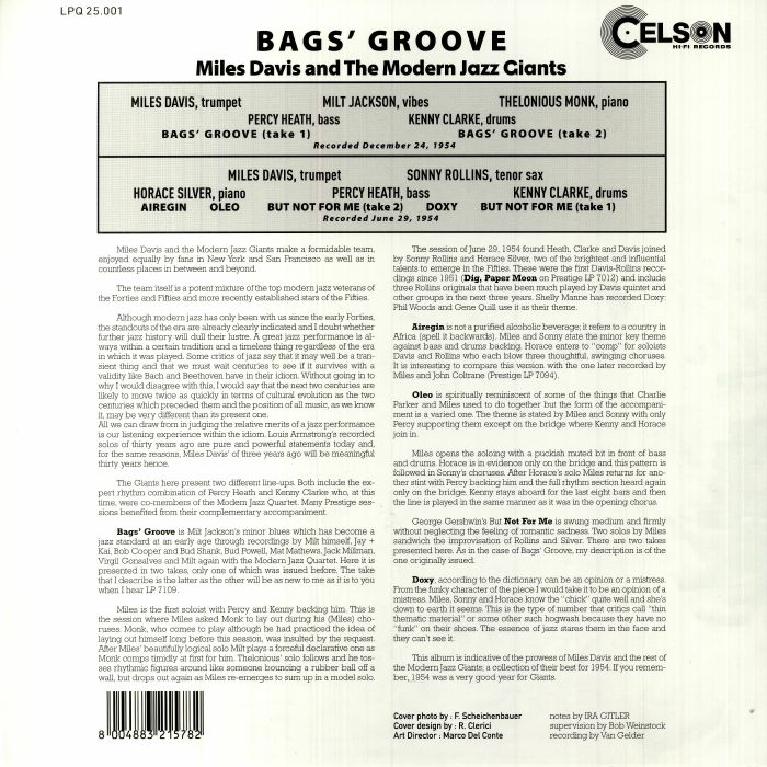 DAVIS, Miles - Bags Groove