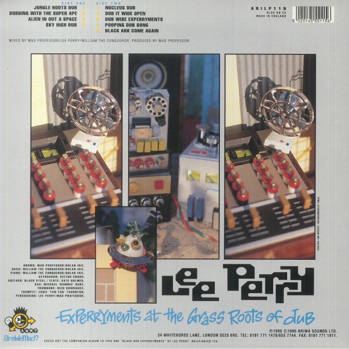 PERRY, Lee Scratch/MAD PROFESSOR - Experryments At The Grass Roots Of Dub (reissue)