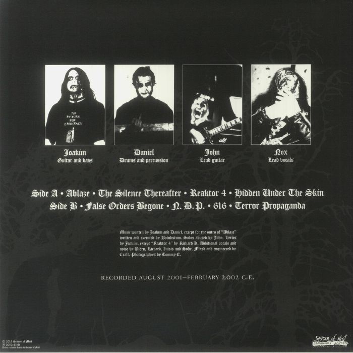 CRAFT - Terror Propaganda: Second Black Metal Attack (reissue)