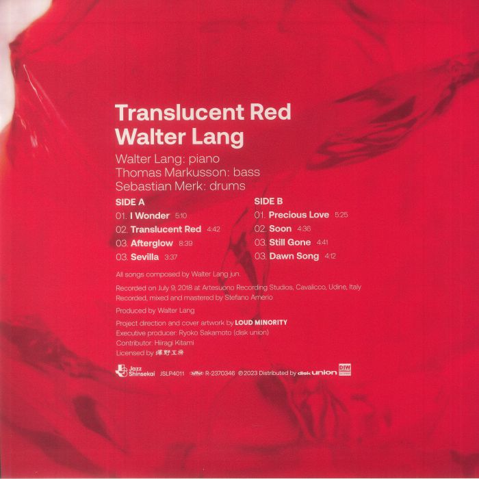 WALTER LANG TRIO - Translucent Red (Japanese Edition)