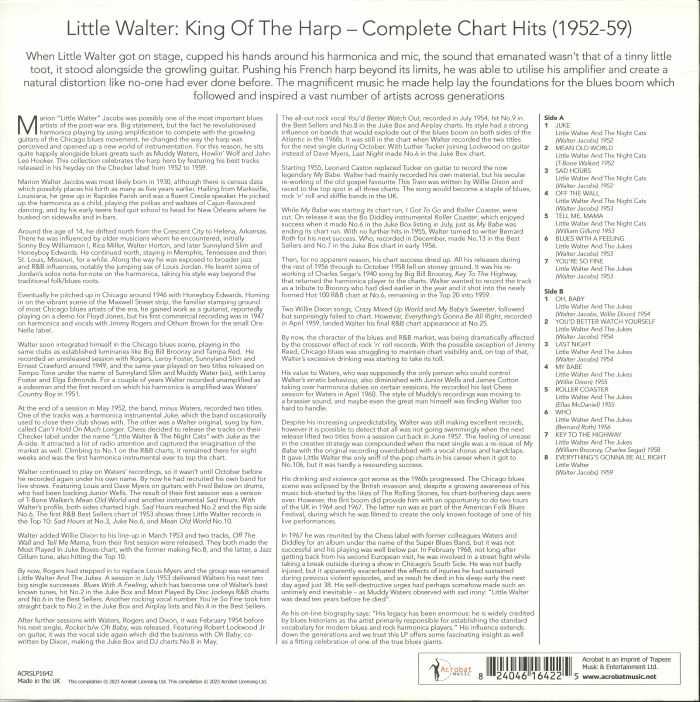 LITTLE WALTER - King Of The Harp: Complete Chart Hits 1952-59