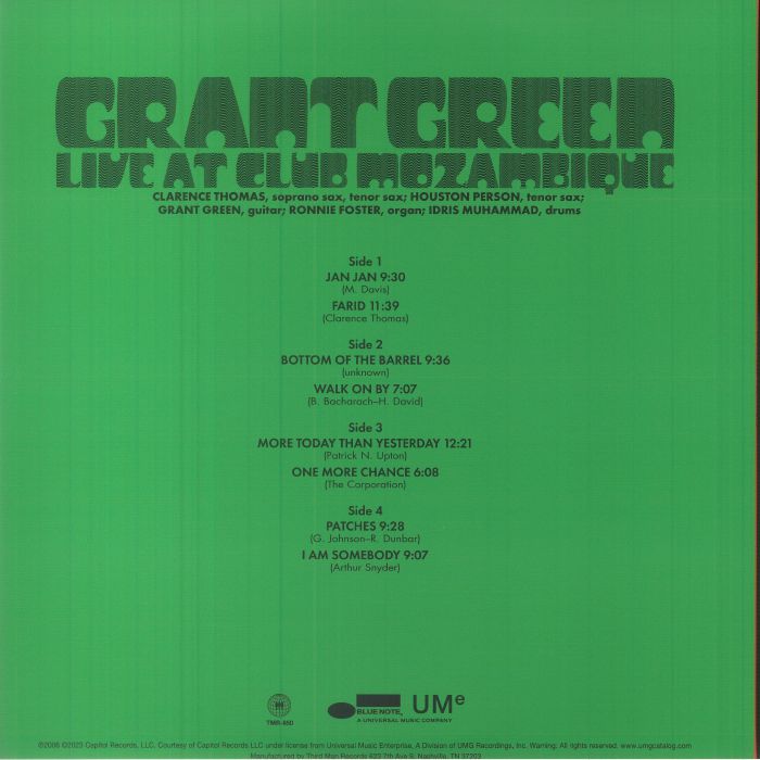 グラント.グリーン/Live at Club Mozambique TMRBlueNote_GrantGreen_Standar
