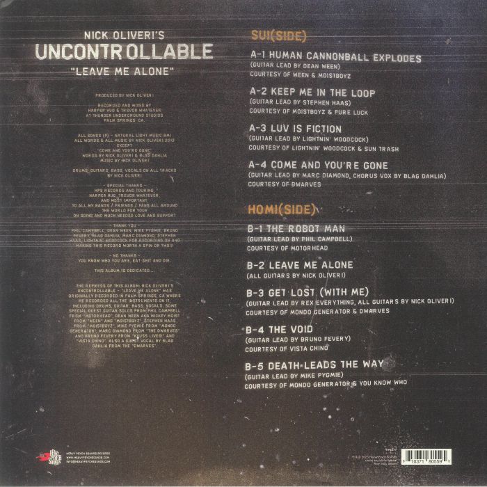NICK OLIVERI'S UNCONTROLLABLE - Leave Me Alone