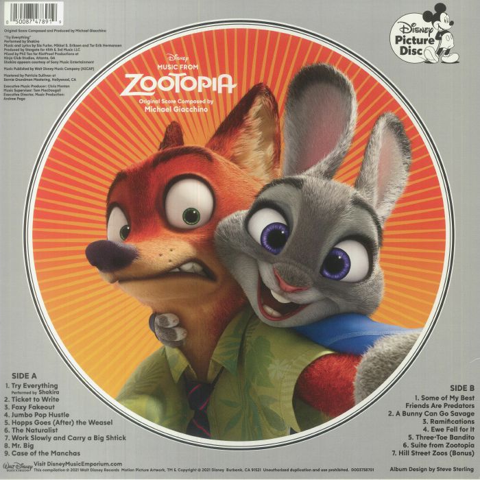 Michael GIACCHINO - Music From Zootopia (Soundtrack) Vinyl At Juno Records.