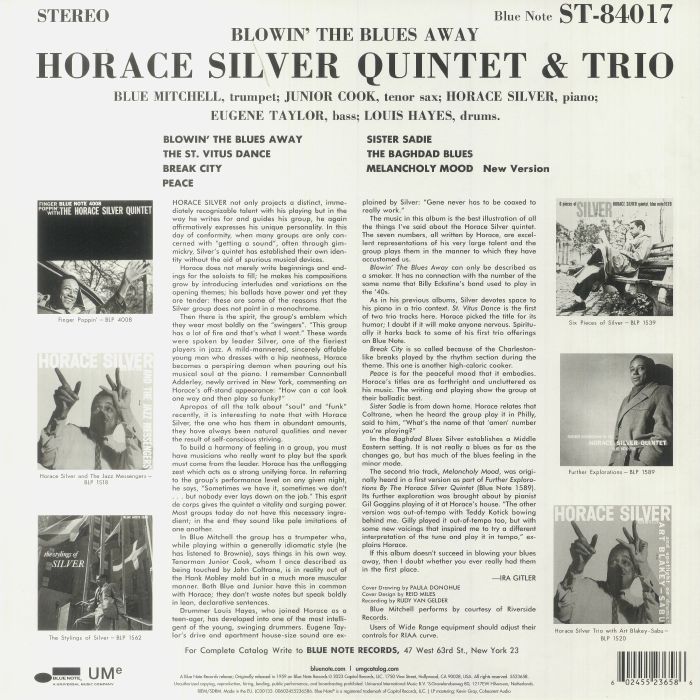 SILVER, Horace - Blowin' The Blues Away (reissue) (Blue Note Classic Vinyl Series)