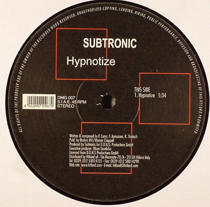 Visconti Meets Subtronic - Raise Your Hands / Hypnotize Visconti Meets Subtronic - Raise Your Hands / Hypnotize