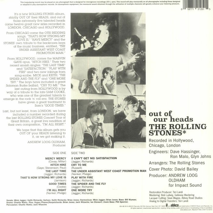 THE ROLLING STONES - Out Of Our Heads (US) (mono) (reissue
