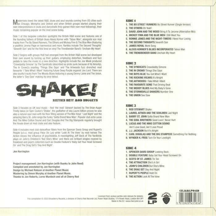 VARIOUS - Shake! Sixties Brit Mod Nuggets