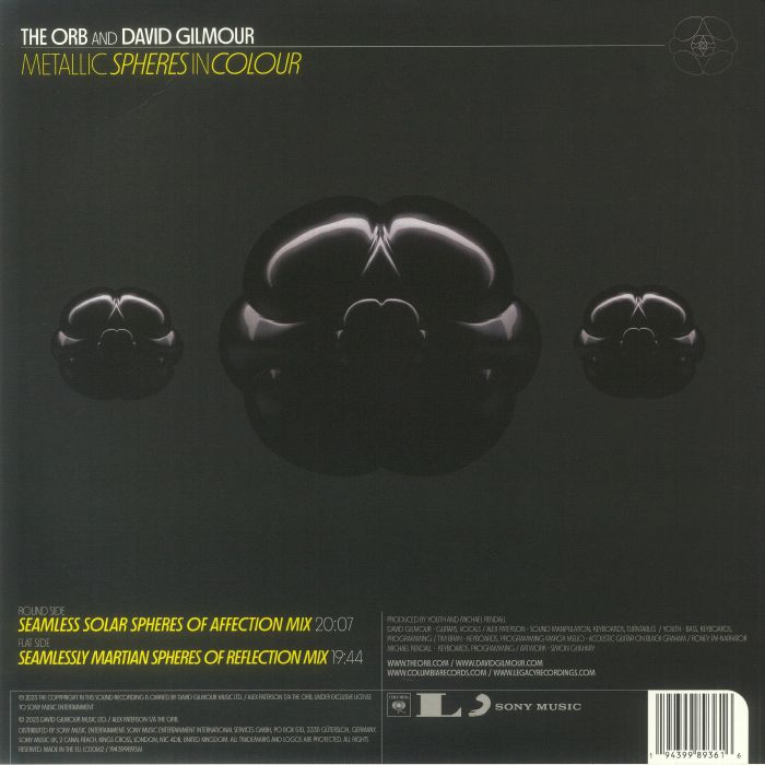 ORB, The/DAVID GILMOUR - Metallic Spheres In Colour