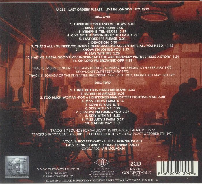 FACES - Last Orders Please: Live In London 1971-1972