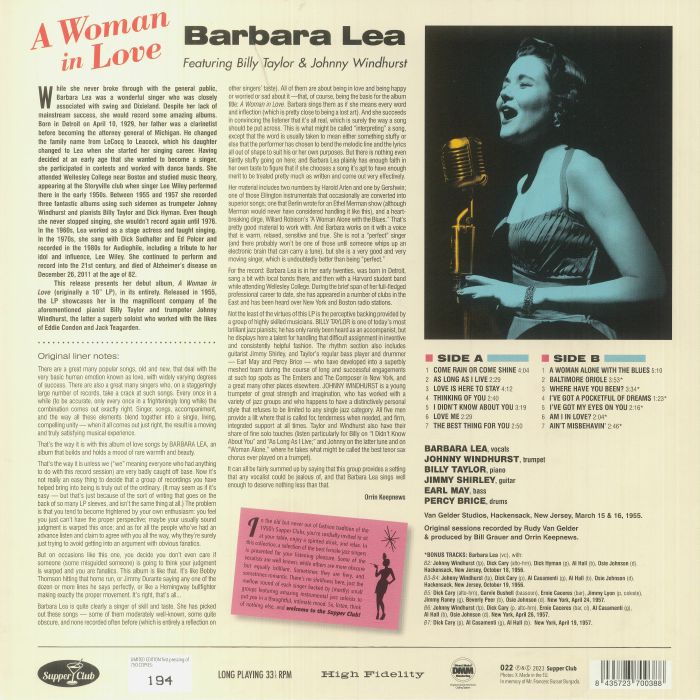 BARBARA LEA with BILLY TAYLOR & HIS TRIO/JOHNNY WINDHURST