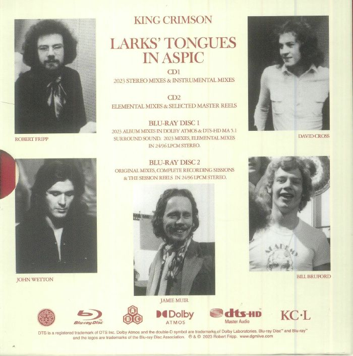 KING CRIMSON - Larks' Tongues In Aspic: The Complete Recording Sessions (50th Anniversary Edition)