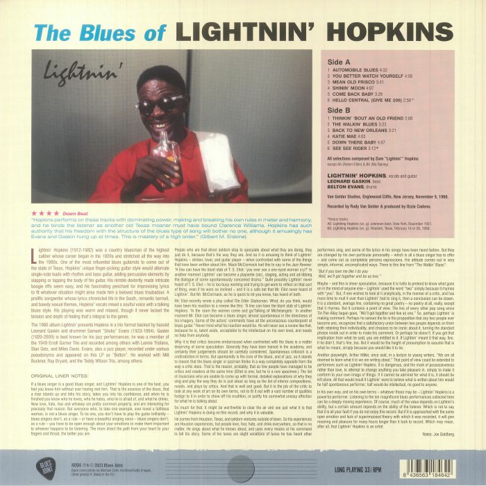 LIGHTNIN' HOPKINS - The Blues Of Lightnin' Hopkins (reissue)