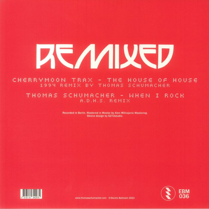CHERRYMOON TRAX/THOMAS SCHUMACHER - The House Of House