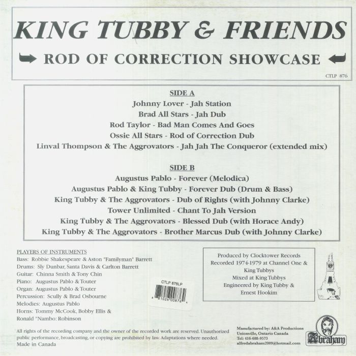 KING TUBBY & FRIENDS - Rod Of Correction Showcase