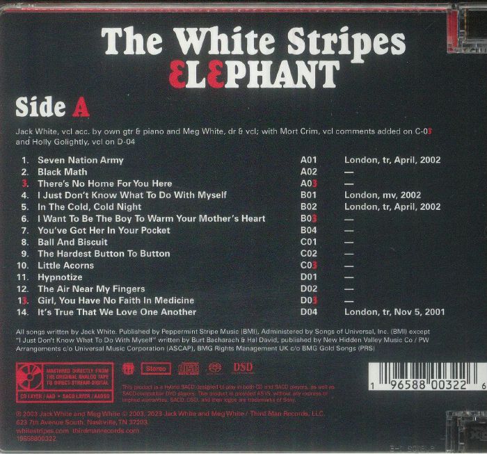 WHITE STRIPES Elephant CD at Juno Records.