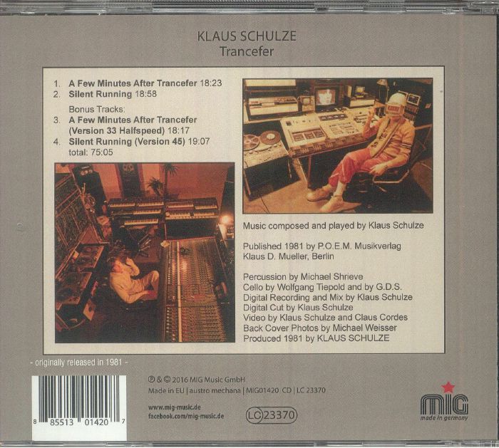 SCHULZE, Klaus - Trancefer
