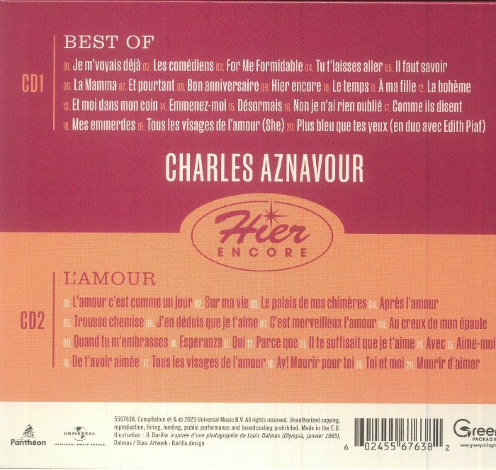 AZNAVOUR, Charles - Best Of Hier Encore: L'Amour