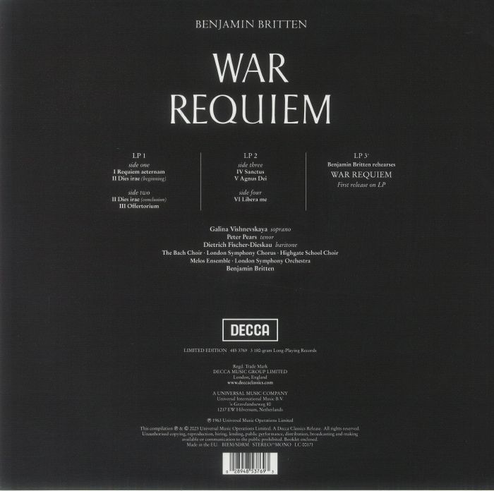 BRITTEN, Benjamin - War Requiem