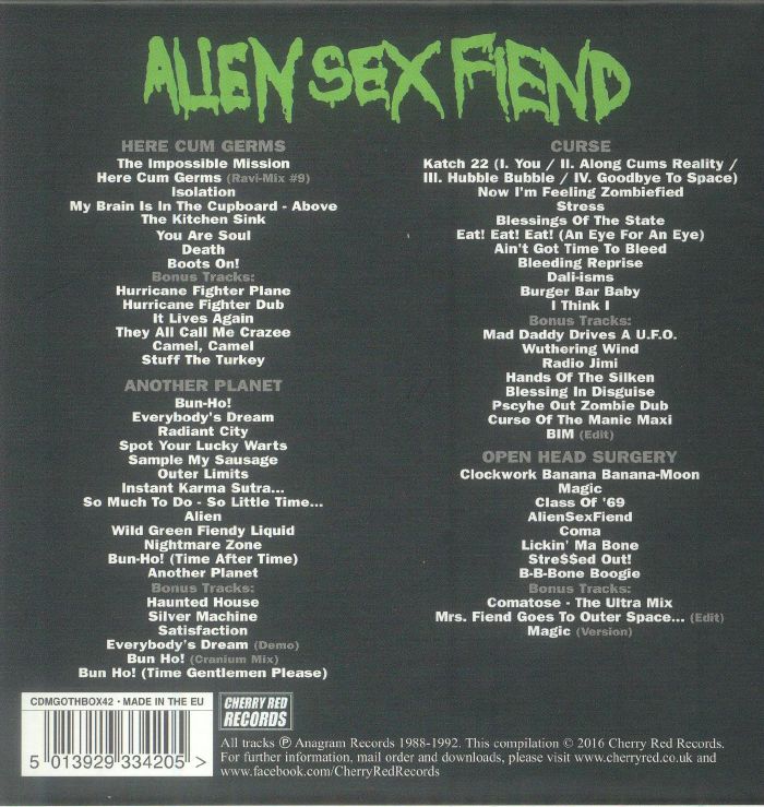 ALIEN SEX FIEND - Classic Albums Volume 2