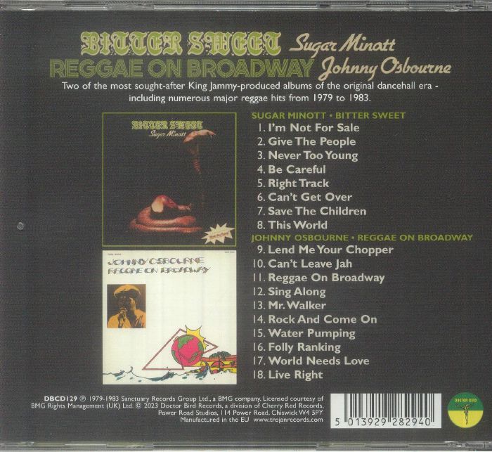 SUGAR MINOTT/JOHNNY OSBOURNE - Bitter Sweet/Reggae On Broadway
