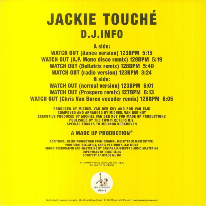 JACKIE TOUCHE - Watch Out!