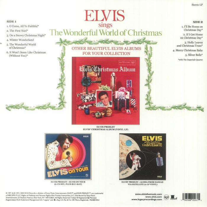 Elvis Presley Elvis Sings The Wonderful World Of Christmas Vinyl At Juno Records 5099