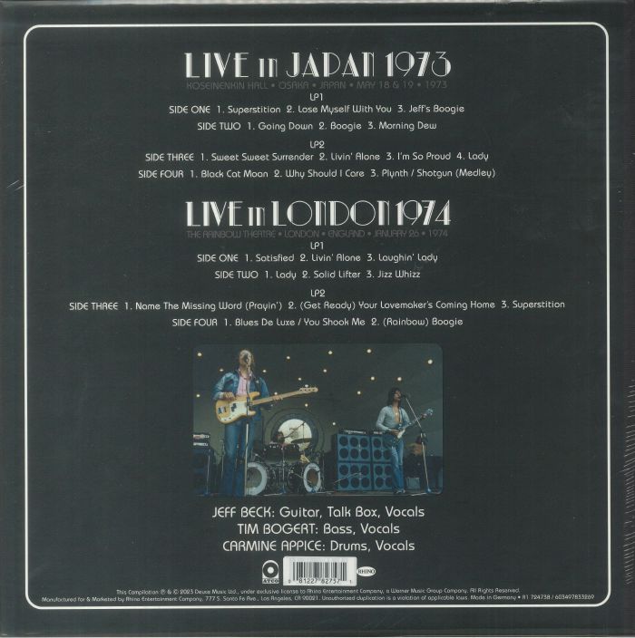 Jeff BECK/TIM BOGERT/CARMINE APPICE - Live In Japan 1973 & Live In London 1974